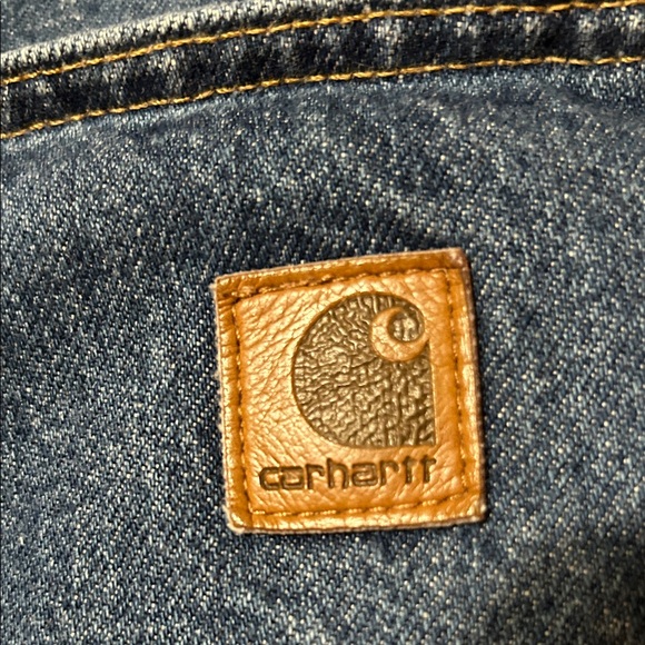 Carhartt 44x34 (Big & Tall) Gray Flannel Lined Denim Jeans - Picture 2 of 9